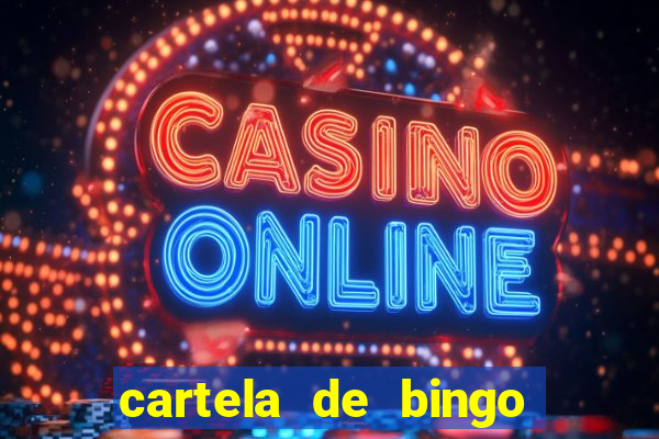 cartela de bingo pra imprimir